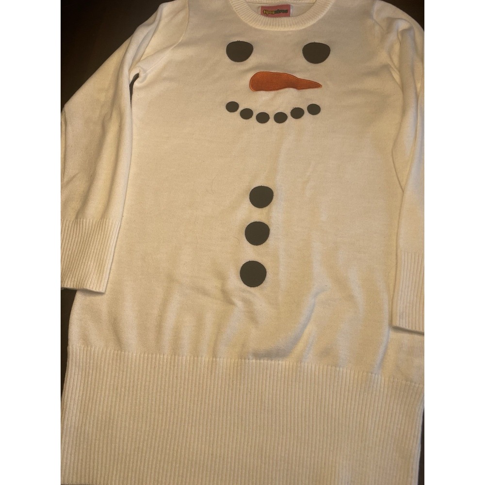 Tipsy Elves Women's Snowman Dress Large Ugly Christmas sweater